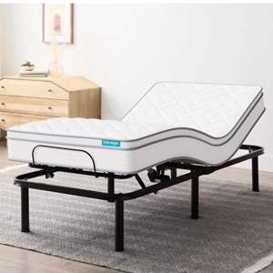 1194 Linenspa Twin XL size Adjustable Bed Frame Independent Head and Foot Incline Powerful Quiet Motor