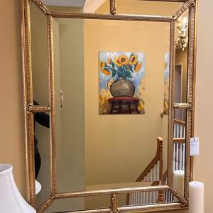 Lot # 3 -  Elegant Gold Framed Wall Mirror 