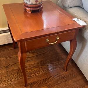 Lot # - 43  American Digest End Table - Vintage Cherrywood