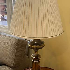 Lot # 46  Vintage Brass Table Lamp