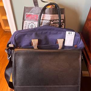 Lot # - 61  Calvin Klein Messenger and Navy Travel Bag Lot