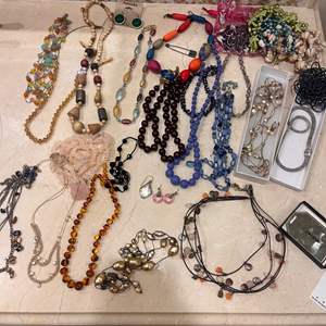 Lot # - 66  Vintage and Contemporary Necklaces, Bracelets and Earrings 