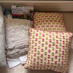 Lot # - 75  Home Textile Lot - Pillows, Blankets, and Linens