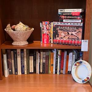 Lot # 118-  Hardcover Books, Decorative Bowl, and Home Décor 