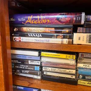 Lot # 56 - VHS, CDs, and Cassette Tapes 