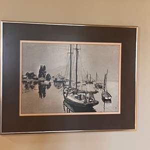 Lot # 102 -2 Pieces of Vintage Maritime Themed Artwork