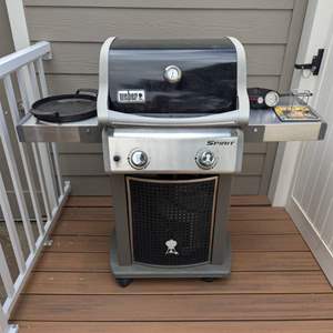 Lot #10 -  Weber Spirit Gas Grill with Accessories