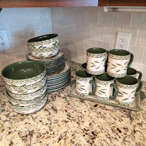 Lot #13 -  Temp-tations Presentable Ovenware - Old World Dinnerware Set.