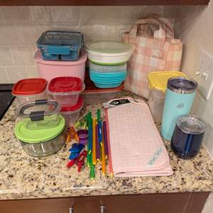 Lot #16 -  Kitchen Storage and Utility Lot - Containers, Tumblers, and Accessories.