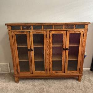 Lot #25 -  Mission Style Oak Cabinet - 2010, Tanjin, Furniture.