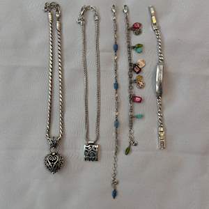 Lot #54 -  Brighton Silver Necklace and Bracelet Lot 