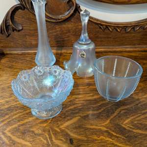 Lot #95 -  Vintage Art Glass Lot - Four Unique Pieces including Vases and Bowls