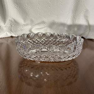 Lot #1 -  Waterford Crystal Bowl Waterford Crystal Master Cutter Centerpiece Oval Bowl