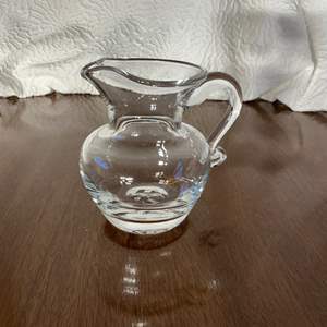 Lot #5 -   Simon Pearce Blown Glass Cream Pitcher - 4.5" Tall.