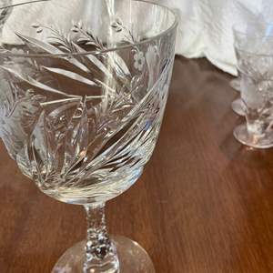 Lot #28 -   Hawkes Carnation Collection - Set of 16 Cut Crystal Glasses