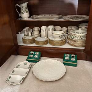 Lot #46 -   Lenox Holiday Collection - Complete China Set & Serving Pieces.