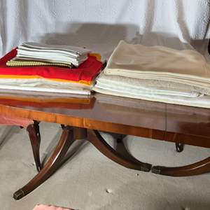 Lot #50 -   Large Lot of Beautiful Table Linens - 14 Tablecloths & 37 Napkins.