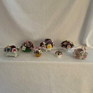 Lot #71 -   Assorted Floral Porcelain Figurine Lot - Vintage