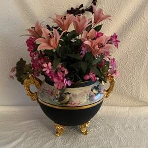 Lot #92 - Large hand painted planter