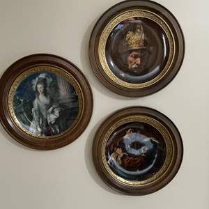 Lot #147 -   Set of Three Gotham Art Plates with Wood Frames.