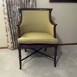 Lot #150 -   Vintage Side Chair - Sturdy Frame with Unique Upholstery