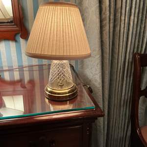 Lot #165 -   Vintage Crystal Table Lamp - Tall Lamp.