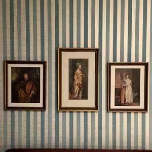 Lot #172 -   Set of 3 Art Prints - Vintage Reproductions.