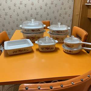 Lot #178 -   1970s CorningWare Spice of Life Collection - Assorted Baking Dishes and Lids.