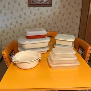 Lot #182 -   Vintage Tupperware Lot - 20 Pieces Including Vessels and Lids.