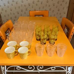 Lot #188 -   Vintage Kitchenware Lot - Glasses and Cups.