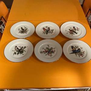 Lot #196 -   Set of Six Porcelain Salad/Dessert Plates - J V W Western Germany.