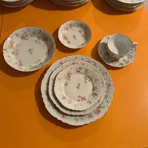 Lot #197 -   Vintage Johann Haviland China Dinnerware Set - Floral Design.