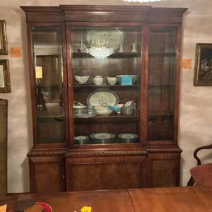 Lot #134 -   Mahogany Breakfront China Hutch - Morganton.