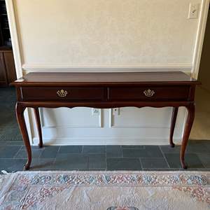 FD- Lot #1 - Vintage 20th Century Mahogany Console Table with Drawer 