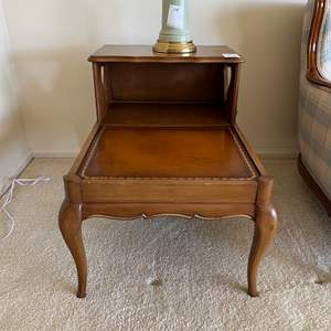 LV- Lot #2 -  Vintage 1960s French Provincial Style Side Table 