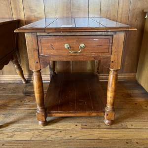 F- Lot #32 - Vintage Ethan Allen Maple Wood Side Table