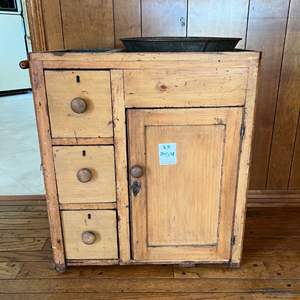 F- Lot #33 - Antique Cabinet Converted Wine/Bottle Cabinet