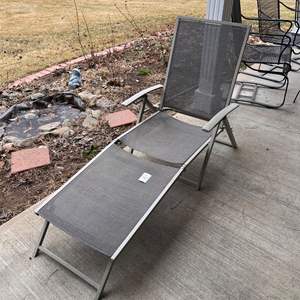 P- Lot #167 - Fold Up Lounger - Outdoor Reclining Lounge Chair