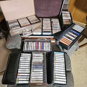 Lot #574 - More Vintage Cassettes! Over 100 with Multiple Artists and Genres - All Come in Storage Cases