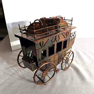 Lot #514 -  Vintage Miniature Stagecoach Model - Decorative Collectible.