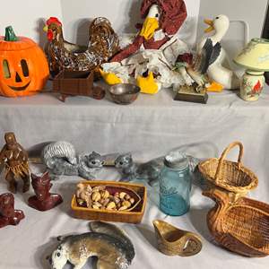 Lot #517 -  Vintage Collectibles Lot - Home Decor and Figurines.