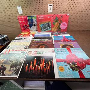 Lot #587 -  Holiday Vinyl Record Albums Lot - Featuring Marian Anderson, Mahalia Jackson, and More.