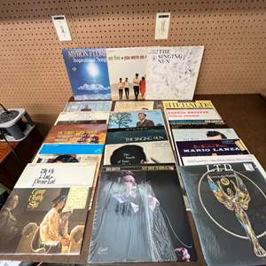 Lot #597 -  Vinyl Record Album Collection - Inspirational Songs, The Singing Nun, Mario Lanza & More.