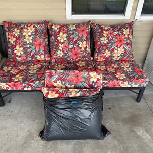 Lot #53 (4) Floral Print Patio Seat Cushions