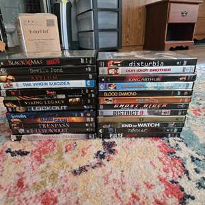 Lot #107 Collection of DVDs - Black X-Mas, Disturbia, Ghost Rider & More