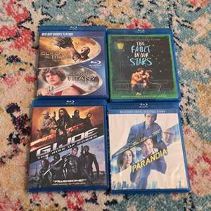 Lot #114 Blu-Ray Discs - Clash of The Titans, G.I. Joe, Paranoia & The Fault in Our Stars