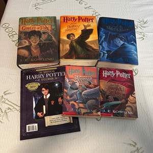 Lot #156 Harry Potter Books - Goblet of Fire, Deathly Hallows, Chamber of Secrets & More