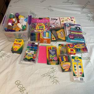 Lot #163 Assorted Coloring Books & Art Supplies