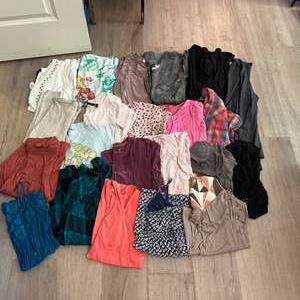 Lot #182 Nice Assortment of Ladies Shirts - Size S