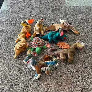 Lot #209 Assorted Ty Beanie Babies - Dinosaurs & More